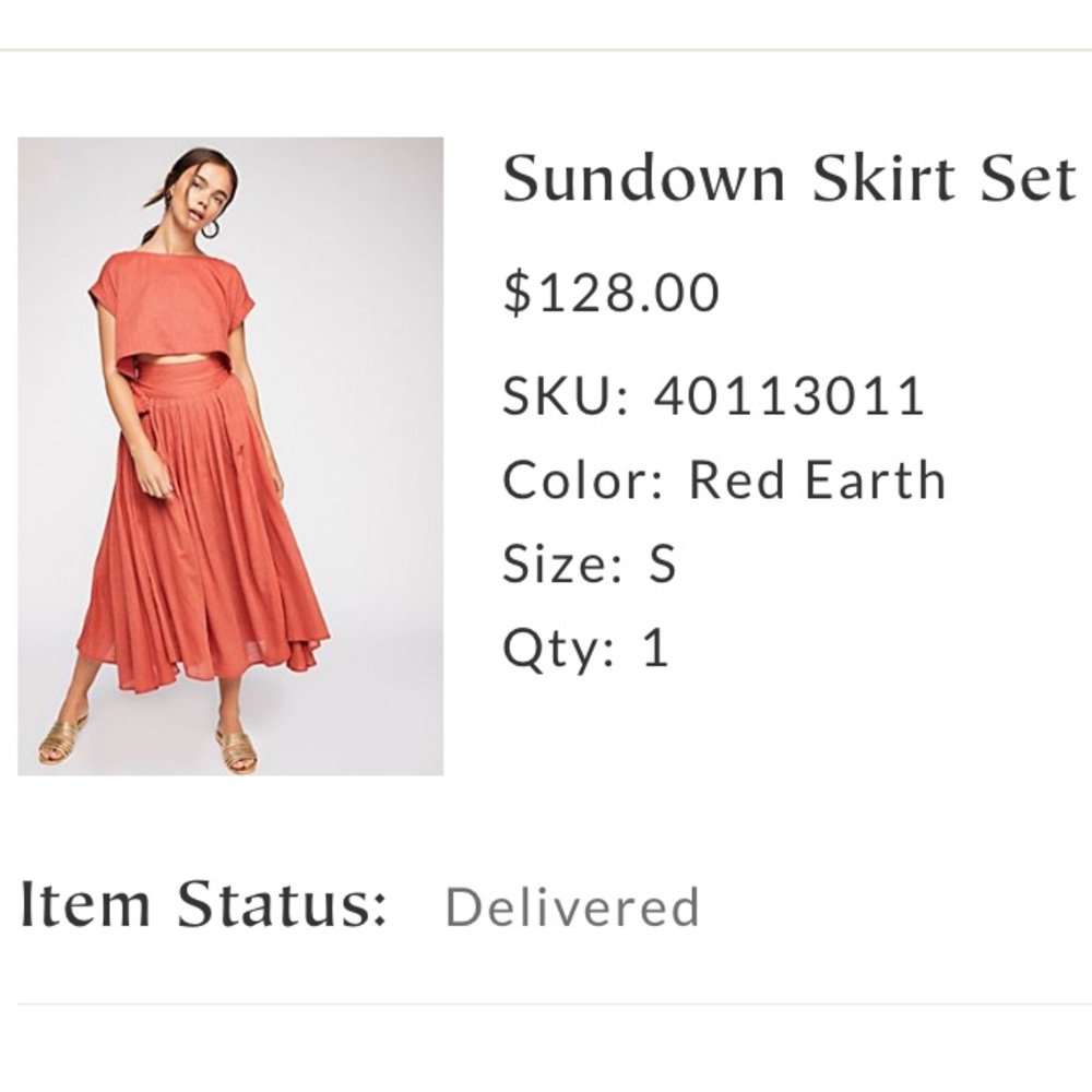 Free People Sundown Skirt Set